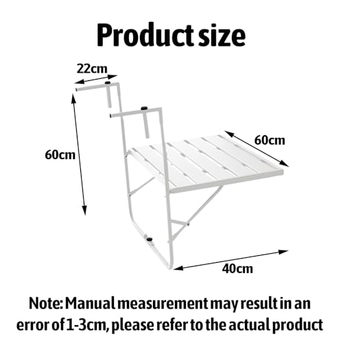 Table d'extérieur stable et polyvalente pour rambarde réglable