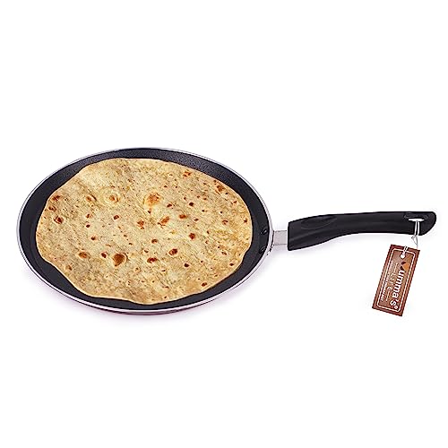 Image of Mumma's LIFE Non Stick Dosa Tawa with Sturdy Riveted and Bakelite Handle (Induction and Gas Stove Friendly), Non Toxic and PFOA Free, 24 Months Warranty (25CM, Blue)