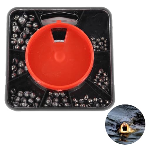 7 Way Dispenser Fishing Weights - Super Soft Cushion Shot Set for Carp & Coarse Angling - Assorted Sizes AAA, BB, SSG, No.1, No.4, No.6, No.8