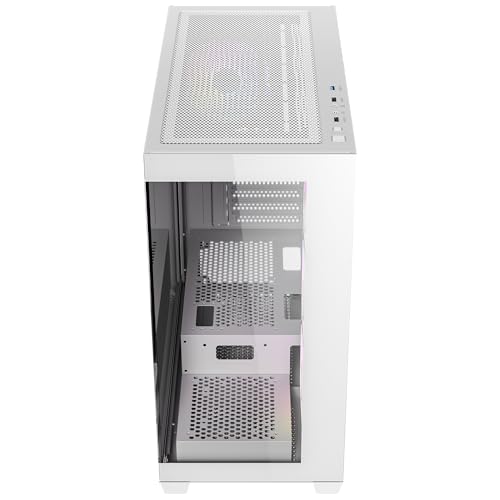 Image of Antec CX300 ARGB, Steel + Glass, Mid Tower Case, Black /White, ATX /Micro-ATX /ITX Compatible, Gaming PC Build, Bottom PSU Mount, Air Cooling, ARGB (White)