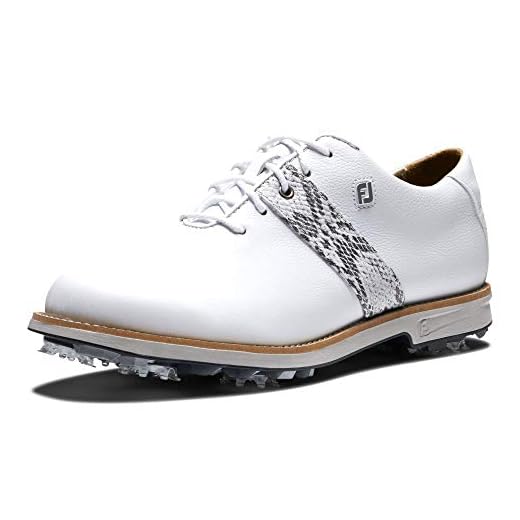 FootJoy Women's Premiere Series Previous Season Style Golf Shoe, White/Croc Print, 9