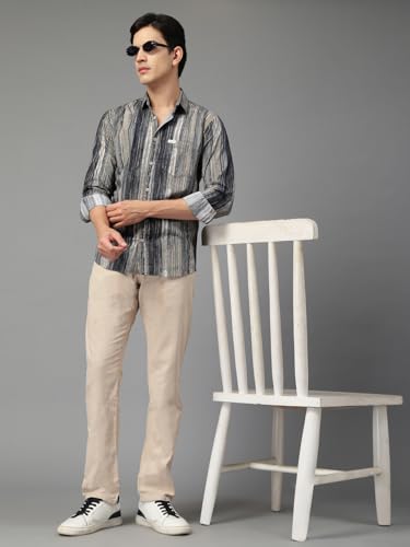 Image of Majestic Man Men's Stylish Unique Print Casual Shirt - Pure Cotton| Full Sleeve | Trendy & Comfortable