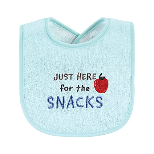 Image of Hudson Baby Unisex Baby Cotton Terry Drooler Bibs with Fiber Filling, Wild One, One Size