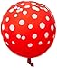 Latex Polka Dot Balloons 12" Red 6 Count