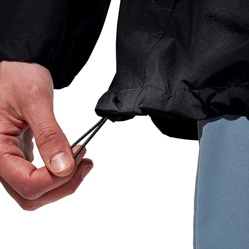 Berghaus Deluge Pro Waterproof Shell Jacket | Adjustable | Durable Coat | Rain Protection Jacket, Black/Black, XL