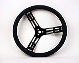 Longacre 52-56841 15 in Steel Steering Wheel, Black, Smooth