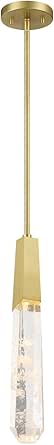 GEORGE KOVACS P1283-859-L Drifting Droplets LED Mini Pendant, Brushed Brass