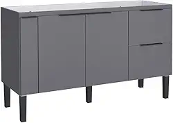 Gabinete Armário de Cozinha para Pia 150 Madeira Cisne Cozimax Cinza