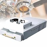Automatischer Filterhalter Reiniger, Espresso-Trester-Reinigungsmaschine, kommerzielle elektrische Kaffeemaschine, für Restaurants und Bars, weiß