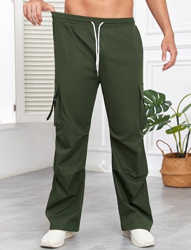 ZAFUL Men's Casual Cargo Joggers Pants Workout Elastic Waist Stretch Sweatpants Techwear Pants4