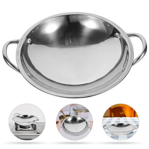 Wok acero inoxidable fondo redondo con asas dobles miniatura 5