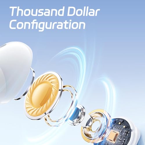 Image of Wireless Touchscreen Earbuds with Smart Touch Screen Case - TWS True Wireless Bluetooth 5.4 Headphones - ANC Active Noise Cancelling - Blue Tooth Earphones for iPhone Android