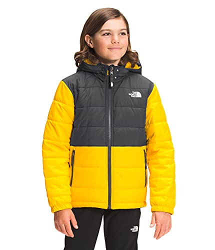 THE NORTH FACE Boys' Reversible Mount Chimbo Full Zip Hooded Jacket, Lightning Yellow, Small