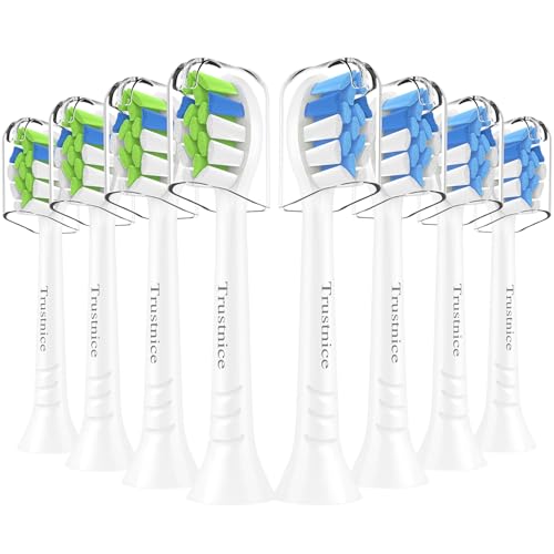 Trustnice 8 szczoteczek do szczoteczki do zębów, kompatybilne z Philips Sonicare - Wymienna główka szczoteczki do Sonicare (białe, 8 sztuk (1 szt.)