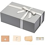 LIFELUM Extra Large Gift Box,13.85 x 8.35 x 4.45 with Magnetic Lid for Presents with Ribbon, Card, Shredded Paper Filler Valentine's Day,Christmas, Holidays, Birthdays