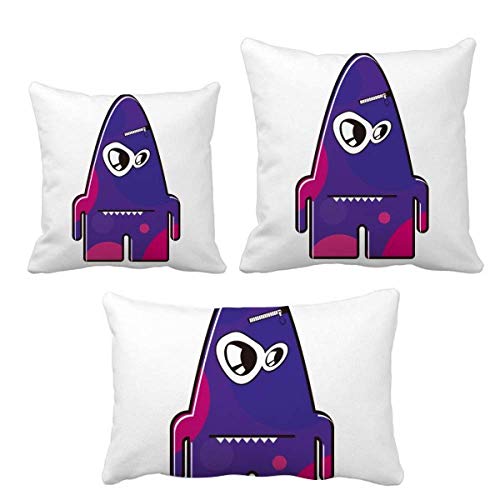 Housse de coussin monstre violet DIYthinker aux finitions soignees - 2