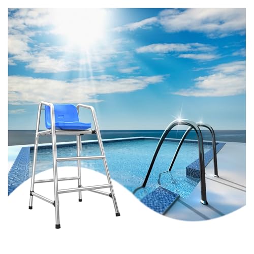 Chaise de piscine en acier inoxydable pour la surveillance des bassins et compétitions de club