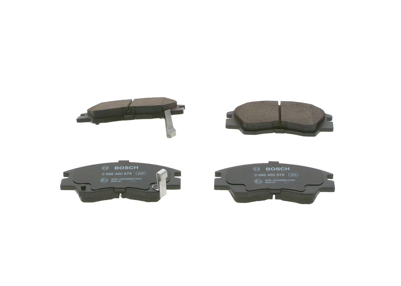 Bosch BP547 - Brake Pads Car Front Axle - Bosch Quality - Reduced Noise and Dust - ECE-R90 Certified - Copper-Free - 1 Set of 4 Pads