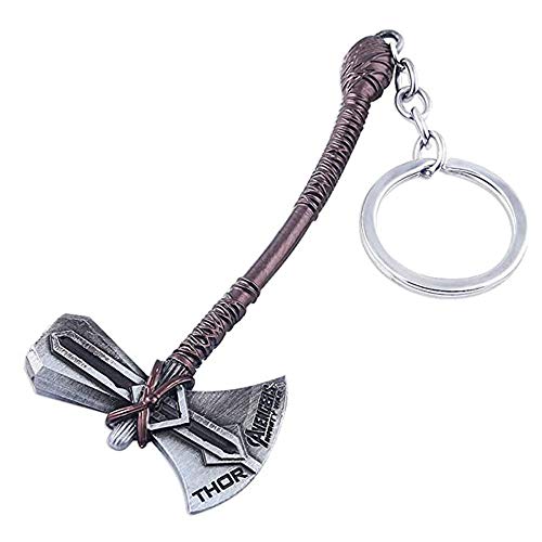 VNFLY Stormbreaker Keychain Axe Keychain Thor Hammer Keychain Hammer Key Ring (Silver)