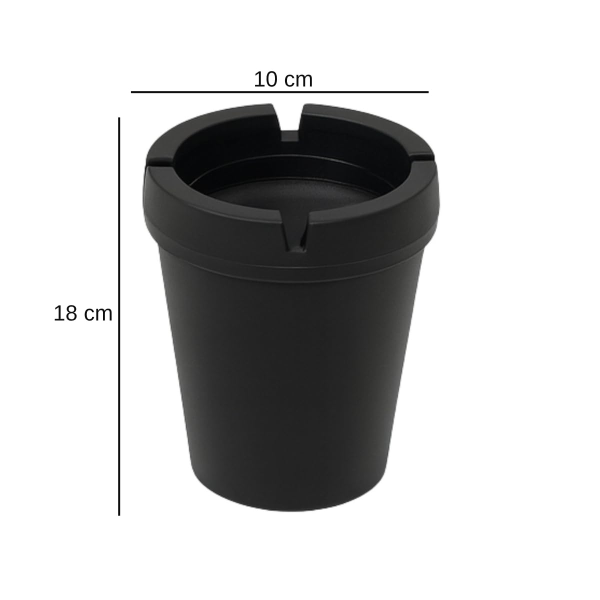 2'Li Siyah Kokusuz Küllük – Araç İçi, 10 cm, Kapaklı, Koku ve Duman Hapseden Tasarım (siyah)