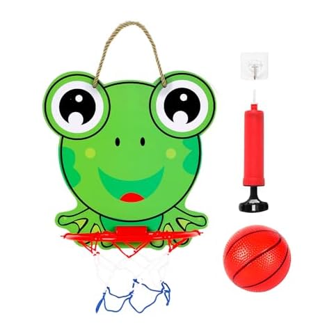 PHILODOGS Basketball Hoop for Todder and Kids, Mini Basketball Hoop for Wall or Door, Basketball Toys Gifts for 5 6 7 8 9 10 11 12 Year Old Boys Girls Cover