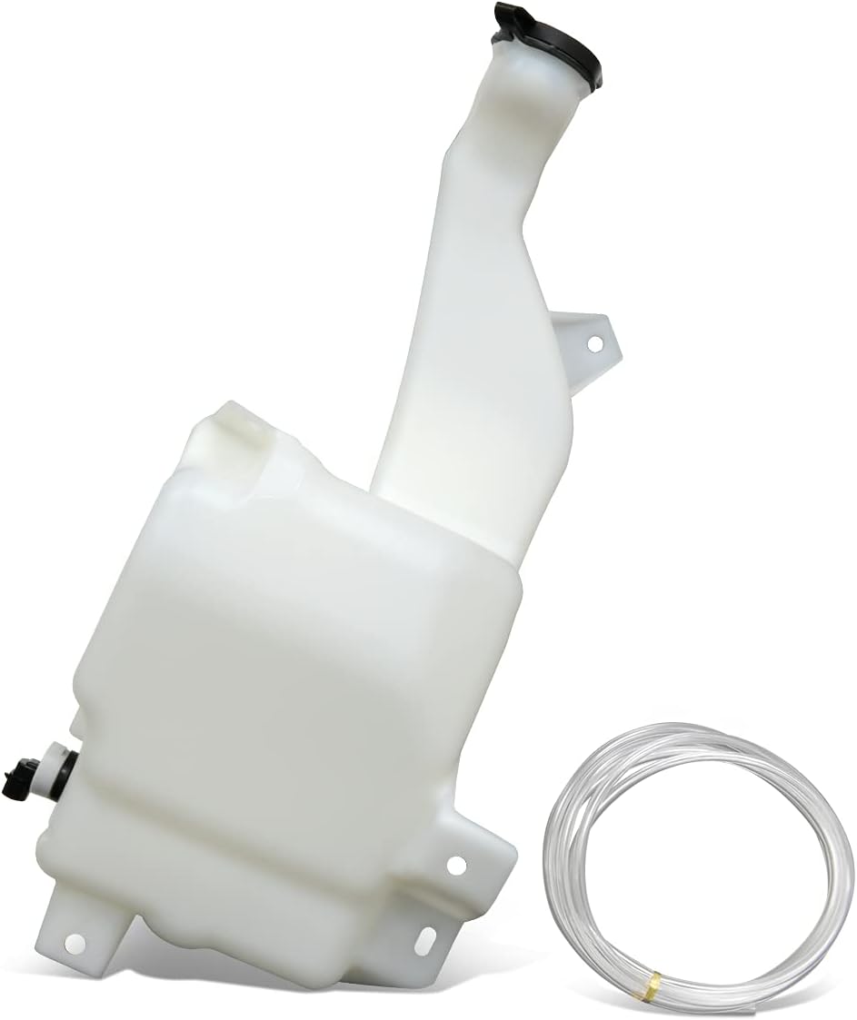 Auto Dynasty GM1288162 Factory Style Car Windshield Washer Reservoir Tank - Reservoir Cap | Washer Fluid Pump| Fluid Level Sensor - Compatible with Chevy Silverado Sierra 2500 3500 11-14, White