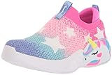 Skechers Kids Unicorn Dreams-Sherbert STA Sneaker, Hot Pink/Multi, 13.5 US Unisex Little Kid