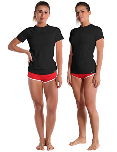 BUBBLELIME Short Sleeve Rashguard for Women UPF 50+ Sun Protection Swim Shirts Swimsuit Surfing Swimwear Swim Top2
