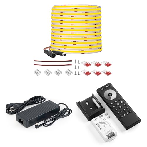 Tira de LED COB 10 m 2700K Blanco cálido 24V miniatura 1