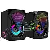 Charmant rayonnant : donnez vie à votre coin d'ordinateur avec un éclairage RVB vibrant et des effets et un son de haute qualité provenant de ces haut-parleurs d'ordinateur. Transformez instantanément votre travail en un environnement dynamique et élégant qui respire le charme et la personnalité.