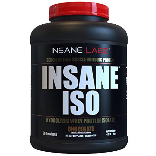 Insane Labz Insane ISO Whey Protein Powder Featuring 25g of Hydrolyzed Whey Isolate, 60 Servings, Chocolate