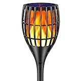 Ollivage Solar Torch Lights, Waterproof Flickering Flames Torches Lights 43' Outdoor Solar Spotlights Landscape Decoration Lighting Dusk to Dawn Auto On/Off for Yard Patio Driveway, 1 Pack