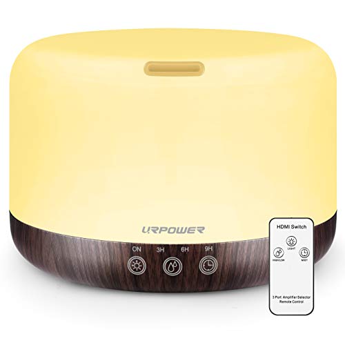 URPOWER 1000ml Essential Oil Diffuser Remote Control 5 in 1 Ultrasonic Aromatherapy Oil