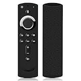 Funda de Silicona para Fire TV Stick 4K Control Remoto [Antideslizante] Suave Carcasa de Protectora Silicona a Prueba de Golpes para Mando de Fire TV Stick con Alexa Voice Remote (Negro)
