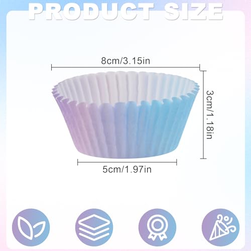 Image of 600 Pack Cupcake Liners Cupcake Baking Cups Standard Size Muffin Liners for Wedding Birthday Pride Party Candy Cake Decorations Supplies(12 Styles)