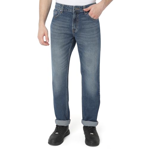 Image of Spykar Men's Ricardo Straight Fit Mid Rise Casual Jeans