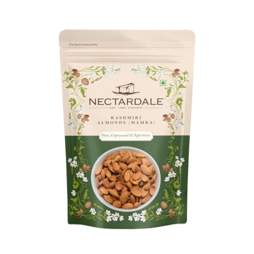 Image of Nectardale Kashmiri Mamra Almonds 250g | Premium Natural Mamra Badam | Crunchy, Rich & Nutritious Almonds | Healthy Dry Fruit Snack for Daily Wellness