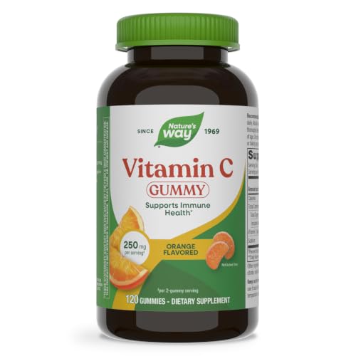 Nature's Way Vitamin C Gummies, 250 mg per Serving, Orange, 120 ct - image 1