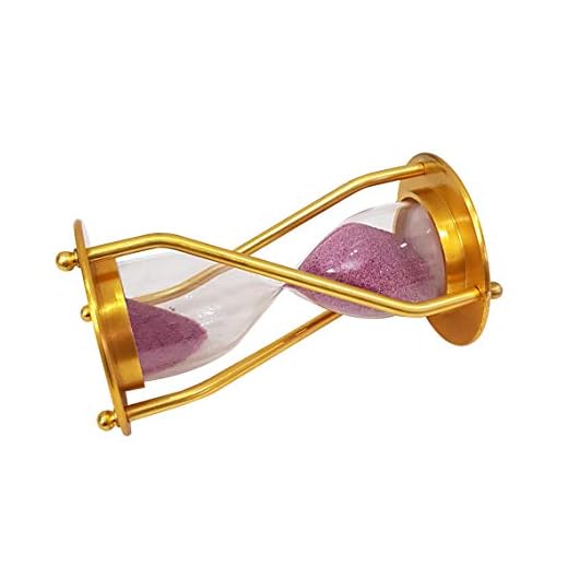 A CollectiblesBuy Branded Kitchen & Home Timers 5 Minute golden finish Pink Sand Hourglass clock Retro Gift Item