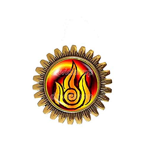 Handmade Design by ShiCong Fashion Jewelry Fire Nation Symbol Avatar The Last Airbender Brooch Badge Pin Legend of Korra Cosplay Charm