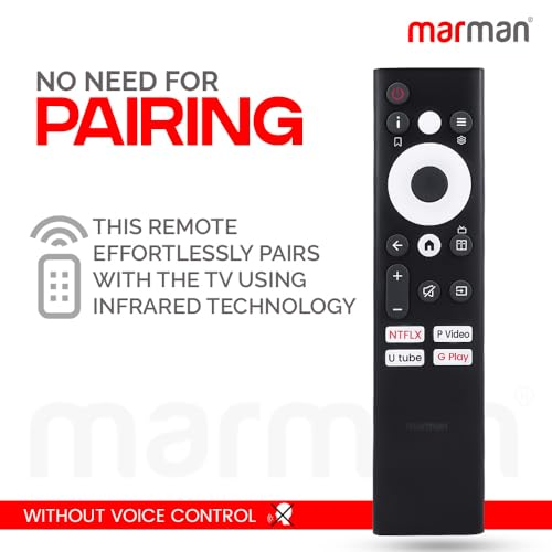 Image of marman Compatible with Motorola Google Smart Tv Remote Original EnvisionX Series 43UHDADMXSBE Model Suitable for QLED Full HD Ready 4K Television Without Voice Command