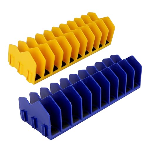 Image of HURRICANE Pliers Organizer Rack, Pliers Cutters Organizer with Non-Slip Rubber Base, Keep Tools Organized in Drawers, 2 Pack, Extendable Design, Fit 3'H Drawers and More(Yellow and Blue)