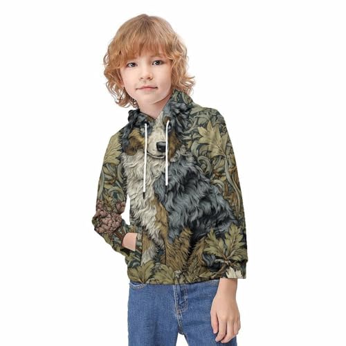 Sweat à capuche enfant chaud et résistant : pull imprimé 3D qui ne ternit pas