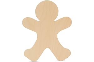 Pack of 5 Gingerbread Man Wood Cutouts for Holiday Cheer
