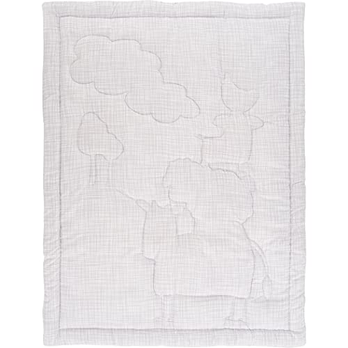 Sammy & Lou Cottage Farm 4-Piece Baby Nursery Crib Bedding Set, Includes Quilt, Fitted Crib Sheet, Crib Skirt, And Plush Toy #TOP3