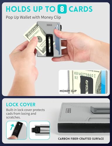 Image of Ridge Wallets for Men,Magsafe Wallet with money clip,Pop up wallet | Magnetic Wallet for iPhone 17 /16 /15 /14 /13 Series,Phone wallet Holds 8 Cards & Bills,Ridge Wallet for Fathers day gift ideas