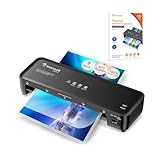 Bonsaii 9-Inch Thermal Laminator with 100 Pouches, Compact, Jam-Free, and Versatile for Home, Office, and School, User-Friendly