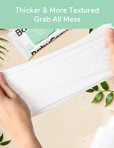 Baby Wipes, Cleansing & Moisturizing 2-In-1 Babycozy Sensitive Baby Wipes, 100% Plant Fiber & 100% Biodegradable, Hypoallergenic Baby Coconut Wipes Moisturize Every Cleanse, 240 Cnt (6 Pack) #TOP6