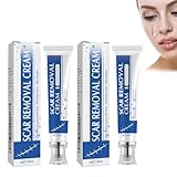 Crema para Cicatrices Scar Removal Cream Scar Cream Profesionales Reductor de Cicatrices, Reduce Cicatrices Visibles de Cirugía, Quemaduras, Acné, 2 Piezas
