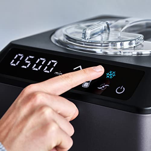 SPRINGLANE Eismaschine & Joghurtbereiter Erika 2,5 L mit selbstkühlendem Kompressor 250 W, Eiscrememaschine aus Edelstahl mit Kühl- und Heizfunktion, inkl. Rezeptheft + 2 Aufbewahrungsbehälter – Bild 7